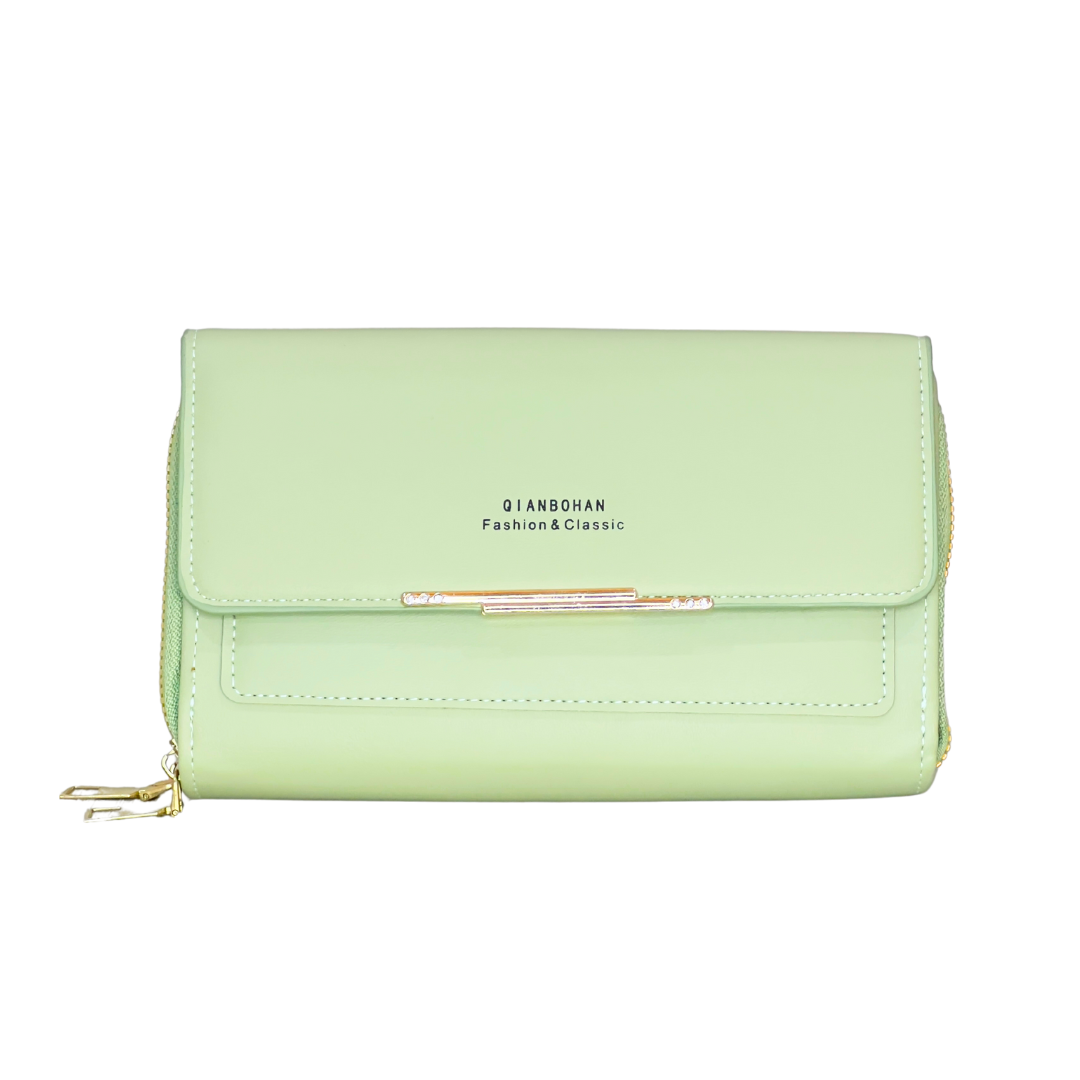 Light Green Wallet with Strap