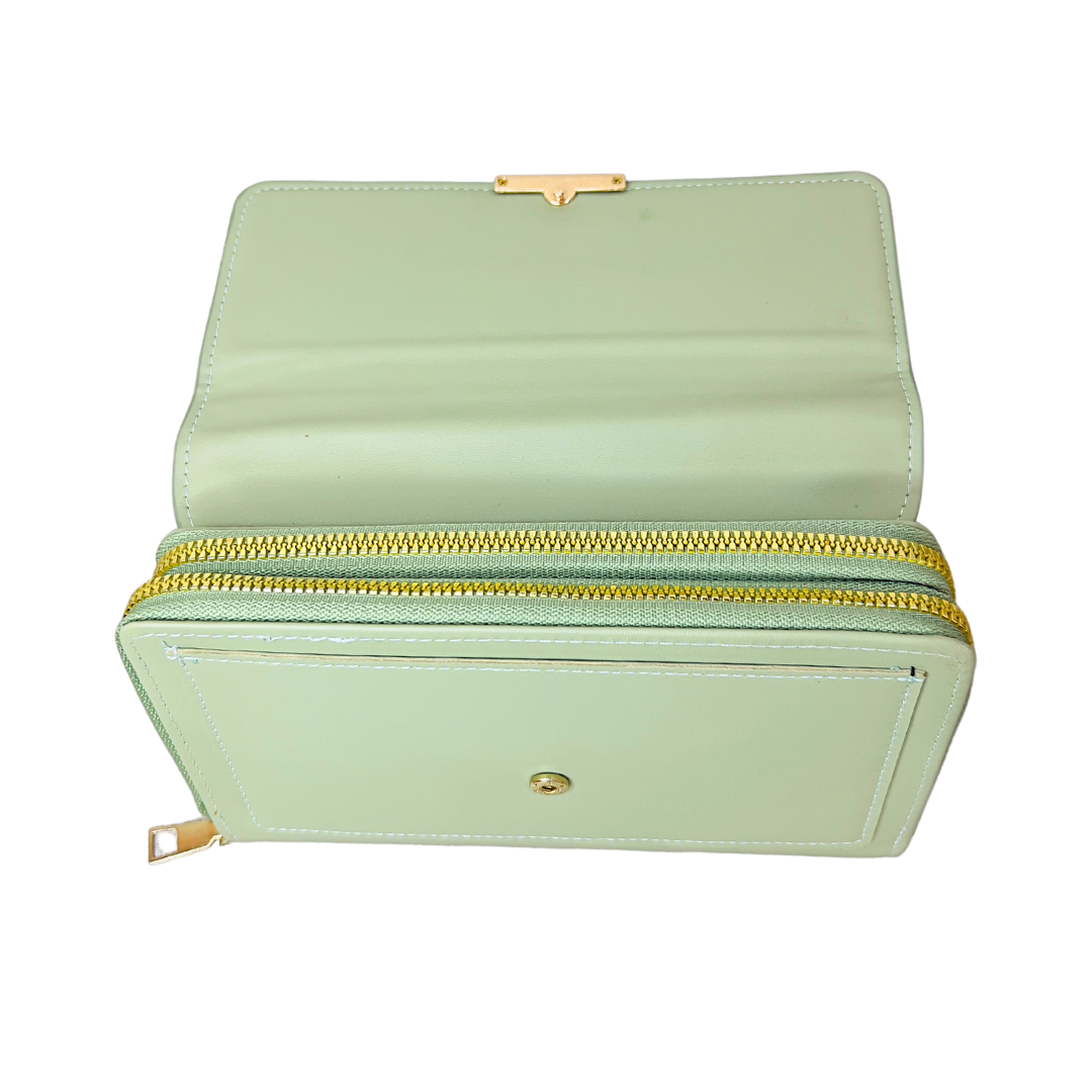 Light Green Wallet with Strap