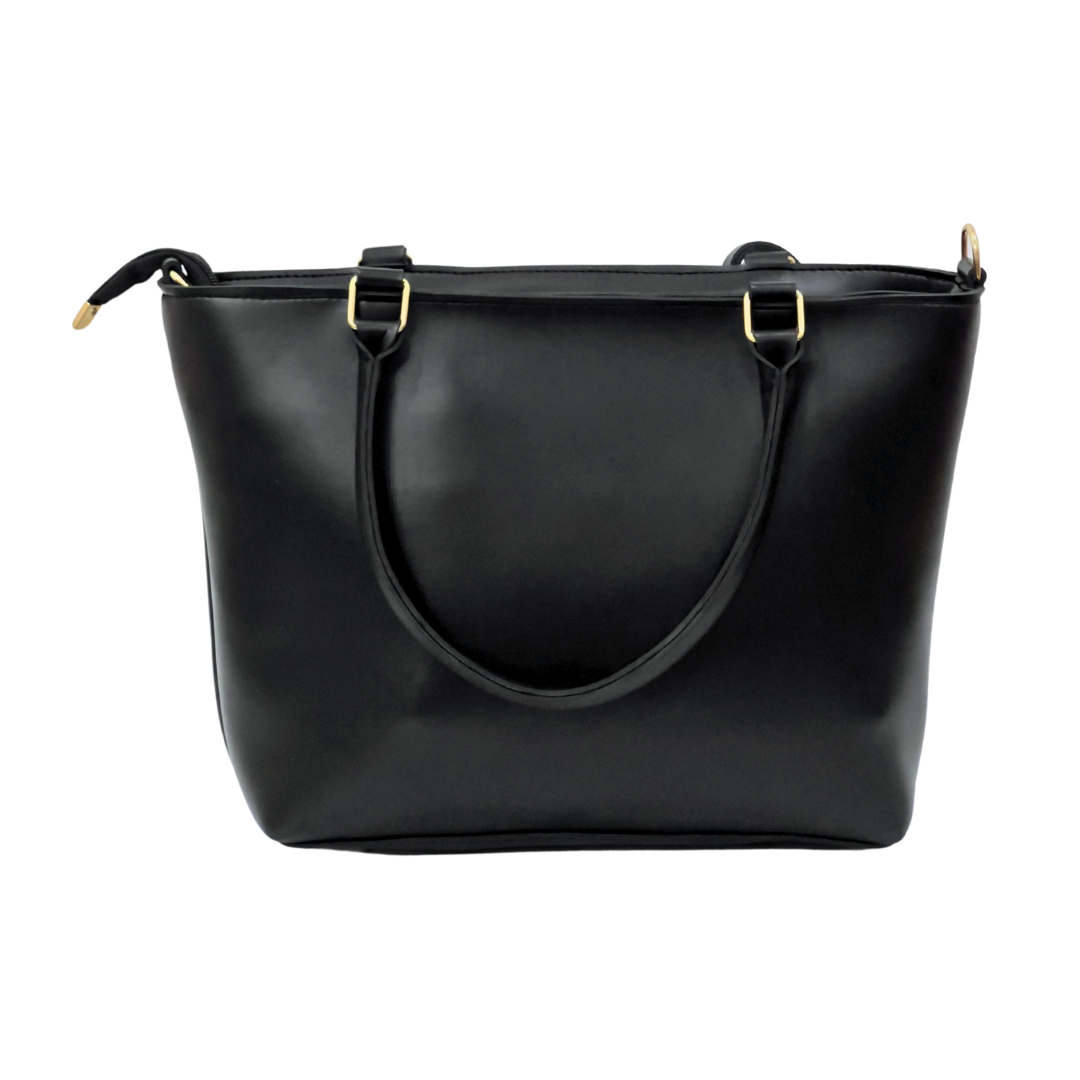 Black Tote Bag with Pouch